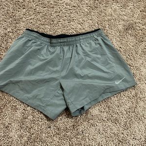 Gray Nike running shorts